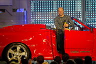 SANTA MONICA, CA - JANUARY 22:  Wrestler Randy Couture onstage during the Spike TV Presents Auto Rox: The Automotive Award Show at the Barker Hanger Airport on January 22, 2005 in Santa Monica, California.  (Photo by Matthew Simmons/Getty Images)