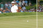 NORTON, MA - SEPTEMBER 5:  Tiger Woods works out of a bunker onto the 11th green during the second round of the Deutsche Bank Championship held at TPC Boston on September 5, 2009 in Norton, Massachusetts. (Photo by Jim Rogash/Getty Images)