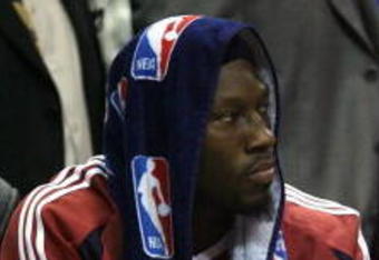 ORLANDO, FL - MAY 30: Ben Wallace #4 of the Cleveland Cavaliers looks on from the bench against the Orlando Magic in Game Six of the Eastern Conference Finals during the 2009 Playoffs at Amway Arena on May 30, 2009 in Orlando, Florida. NOTE TO USER: User expressly acknowledges and agrees that, by downloading and or using this photograph, User is consenting to the terms and conditions of the Getty Images License Agreement  (Photo by Elsa/Getty Images)