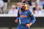 LONDON, ENGLAND - JUNE 14: Harbhajan Singh of India celebrates a wicket during the ICC World Twenty20 Super Eights match between England and India at Lord's on June 14, 2009 in London, England.  (Photo by Christopher Lee/Getty Images)