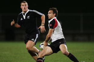 ROTORUA, NEW ZEALAND - JUNE 21: Ed Fairhurst of Canada looks to pass the ball during the match between the New Zealand Under 21's and Canada at Rotorua International Stadium on June 21, 2007 in Rotorua, New Zealand. (Photo by Phil Walter/Getty Images)