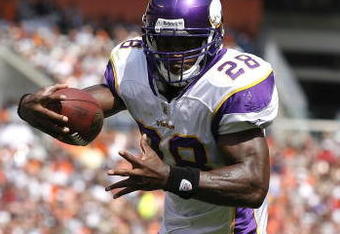 CLEVELAND - SEPTEMBER 13:  Adrian Peterson #28 of the Minnesota Vikings is hit by D'Qwell Jackson #52 of the Cleveland Brwons at Cleveland Browns Stadium on September 13, 2009 in Cleveland, Ohio.  (Photo by Matt Sullivan/Getty Images)