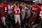 COLUMBUS, OH - SEPTEMBER 13: Head coach Jim Tressel of the Ohio State Buckeyes leaves the field after losing 18-15 to the Southern California Trojans on September 13, 2009 at Ohio Stadium in Columbus, Ohio.  (Photo by Gregory Shamus/Getty Images)