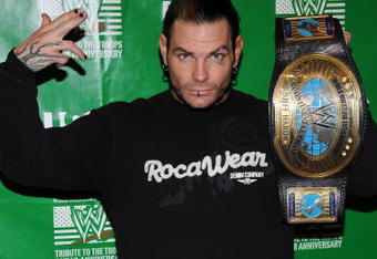 NEW YORK - DECEMBER 18:  Wrestler Jeff Hardy attends the WWE and USA Network help U.S Marine Corp Toys for Tots Foundation event at the NBC Experience store on December 18, 2007 in New York City.  (Photo by Bryan Bedder/Getty Images)