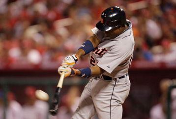 ST LOUIS, MO - JULY 14:  American League All-Star Curtis Granderson of the Detroit Tigers hits a triple during the 2009 MLB All-Star Game at Busch Stadium on July 14, 2009 in St Louis, Missouri.  (Photo by Jamie Squire/Getty Images)