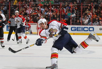 PHILADELPHIA - MARCH 26: Radek Dvorak #14 of the Florida Panthers skates against the Philadelphia Flyers on March 26, 2009 at the Wachovia Center in Philadelphia, Pennsylvania. (Photo by Bruce Bennett/Getty Images)