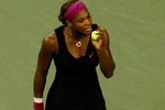 NEW YORK - SEPTEMBER 12:  Serena Williams argues a call by the line judge which led to her disqualification for a conduct violation during the Women's Singles Semifinal match against Kim Clijsters of Belgium on day thirteen of the 2009 U.S. Open at the USTA Billie Jean King National Tennis Center on September 12, 2009 in the Flushing neighborhood of the Queens borough of New York City.  Clijsters defeated Williams 6-4, 7-5. (Photo by Jared Wickerham/Getty Images)
