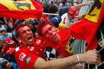 3 Mar 2002:  Ferrari fans go wild after Michael Schumacher won the 2002 Fosters Australian Grand Prix  at the Albert Park Circuit, Melbourne, Australia. DIGITAL IMAGE. Mandatory Credit: Mark Thompson/ALLSPORT