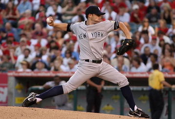 ANAHEIM, CA - AUGUST 08:  Starting pitcher Ian Kennedy #31 of the New York Yankees pitches against the Los Angeles Angels of Anaheim during the game at Angel Stadium on August 8, 2008 in Anaheim, California.  The Angels defeated the Yankees 10-5.  (Photo by Christian Petersen/Getty Images)