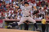 ANAHEIM, CA - AUGUST 08:  Starting pitcher Ian Kennedy #31 of the New York Yankees pitches against the Los Angeles Angels of Anaheim during the game at Angel Stadium on August 8, 2008 in Anaheim, California.  The Angels defeated the Yankees 10-5.  (Photo by Christian Petersen/Getty Images)