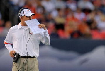 DENVER - SEPTEMBER 03:  Head coach Josh McDaniels of the Denver Broncos walks the sideline as he faces the Arizona Cardinals during preseason NFL action at Invesco Field at Mile High on September 3, 2009 in Denver, Colorado. The Broncos defeated the Cardinals 19-0.  (Photo by Doug Pensinger/Getty Images)