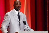SPRINGFIELD, MA - SEPTEMBER 11: Michael Jordan is inducted into the Naismith Memorial Basketball Hall of Fame during a ceremony on September 11, 2009 in Springfield, Massachusetts. NOTE TO USER: User expressly acknowledges and agrees that, by downloading and or using this Photograph, user is consenting to the terms and conditions of the Getty Images License Agreement.(Photo by Jim Rogash/Getty Images)