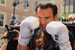 HOLLYWOOD, CA - SEPTEMBER 14:  Juan Manuel Marquez trains in front of the Kodak Theatre on Hollywood Boulevard September 14, 2009 in Hollywood, California. Marquez will face Floyd Mayweather Jr. at the MGM Grand Garden Arena on September 16, 2009 in Las Vegas. (Photo by Jacob de Golish/Getty Images)