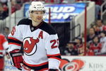 RALEIGH, NC - APRIL 26: Patrik Elias #26 of the the New Jersey Devils skates as he waits for a face-off in the first period of Game Six of the Eastern Conference Quarterfinals of the 2009 Stanley Cup Playoffs against the Carolina Hurricanes on April 26, 2009 at the RBC Center in Raleigh, North Carolina. (Photo by Steve Dykes/Getty Images)