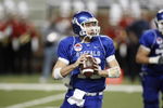 DETROIT - DECEMBER 5:  Quarterback Drew Willy #16 of the Buffalo Bulls looks to pass against the Ball State Cardinals during the MAC Championship game on December 5, 2008 at Ford Field in Detroit Michigan. (Photo by: Gregory Shamus/Getty Images)