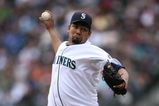 SEATTLE - APRIL 19:  Starting pitcher Carlos Silva #52 of the Seattle Mariners pitches against the Detroit Tigers on April 19, 2009 at Safeco Field in Seattle, Washington. (Photo by Otto Greule Jr/Getty Images)