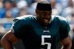 CHARLOTTE, NC - SEPTEMBER 13:  Quarterback Donovan McNabb #5 of the Philadelphia Eagles walks off the field after injuring his knee in the second half of their NFL season opener against the Carolina Panthers at Bank of America Stadium on September 13, 2009 in Charlotte, North Carolina. McNabb did not return to the game.  (Photo by Streeter Lecka/Getty Images)
