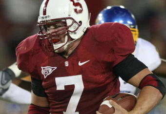 STANFORD, CA - SEPTEMBER 20:  Toby Gerhart #7 of the Stanford Cardinals runs with the ball against the San Jose State Spartans at Stanford Stadium on September 20, 2008 in Stanford, California.  (Photo by Jed Jacobsohn/Getty Images)