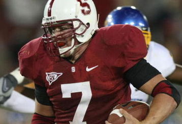 STANFORD, CA - SEPTEMBER 20:  Toby Gerhart #7 of the Stanford Cardinals runs with the ball against the San Jose State Spartans at Stanford Stadium on September 20, 2008 in Stanford, California.  (Photo by Jed Jacobsohn/Getty Images)