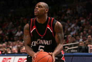 NEW YORK - MARCH 12: Deonta Vaughn #5 of the Cincinnati Bearcats attempts to take a shot against the Pittsburgh Panthers during the 2008 Big East Men's Basketball Championship at Madison Square Garden on March 12, 2008 in New York City.  (Photo by Jim McIsaac/Getty Images)
