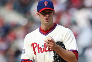 PHILADELPHIA - APRIL 08:  J.A. Happ #43 of the Philadelphia Phillies pitches against the Atlanta Braves at Citizens Bank Park on April 8, 2009 in Philadelphia, Pennsylvania.  (Photo by Nick Laham/Getty Images)