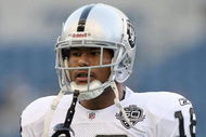 SEATTLE - SEPTEMBER 03: Louis Murphy #18 of the Oakland Raiders on the field before the game against the Seattle Seahawks on September 3, 2009 at Qwest Field in Seattle, Washington. (Photo by Otto Greule Jr/Getty Images)