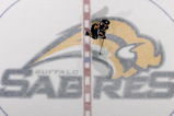 BUFFALO, NY - FEBRUARY 13: Adam Mair #22 of  the Buffalo Sabres skates over the center ice emblem during play against the Toronto Maple Leafs on February 13, 2008 at HSBC Arena in Buffalo, New York.  (Photo by Rick Stewart/Getty Images)