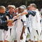 CARDIFF, UNITED KINGDOM - MAY 13: (L-R) Bobby Zamora and Teddy Sheringham and members of the West Ham United team celebrate with Paul Konchesky after he scores his sides third goal during the FA Cup Final match between Liverpool and West Ham United at the Millennium Stadium on May 13, 2006 in Cardiff, Wales. (Photo by Phil Cole/Getty Images)