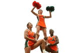 CORAL GABLES, FL - OCTOBER 13: The Miami cheerleaders perform as the Miami Hurricanes take on the Georgia Tech Yellow Jacketsat the Orange Bowl on October 13, 2007 in Coral Gables, Florida. Georgia Tech defeated Miami 17-14.  (Photo by Doug Benc/Getty Images)