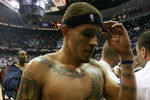 ORLANDO, FL - MAY 30: Delonte West #13 of the Cleveland Cavaliers walks off the court after being defeated by the Orlando Magic in Game Six of the Eastern Conference Finals during the 2009 Playoffs at Amway Arena on May 30, 2009 in Orlando, Florida. NOTE TO USER: User expressly acknowledges and agrees that, by downloading and or using this photograph, User is consenting to the terms and conditions of the Getty Images License Agreement  (Photo by Elsa/Getty Images)