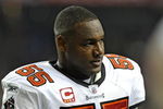 ATLANTA - DECEMBER 14: Linebacker Derrick Brooks #55 of the Tampa Bay Buccaneers watches play against the Atlanta Falcons at the Georgia Dome on December 14, 2008 in Atlanta, Georgia.  (Photo by Al Messerschmidt/Getty Images) 