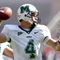 COLUMBUS, OH - SEPTEMBER 11:  Quarterback Stan Hill #4 of the Marshall Thundering Herd throws a pass against the Ohio State Buckeyes on September 11, 2004 at Ohio Stadium in Columbus, Ohio.  Ohio State defeated Marshall 24-21.   (Photo by David Maxwell/Getty Images)