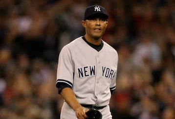 SEATTLE - SEPTEMBER 18:  Closing pitcher Mariano Rivera #42 of the New York Yankees leaves the field after giving up a game winning two-run homer in the bottom of the ninth inning to Ichiro Suzuki #51 of the Seattle Mariners on September 18, 2009 at Safeco Field in Seattle, Washington. (Photo by Otto Greule Jr/Getty Images)