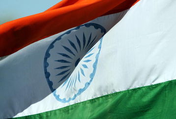 ADELAIDE, AUSTRALIA - JANUARY 24:  An Indian flag is flown high during day one of the Fourth Test between Australia and India at Adelaide Oval January 24, 2008 in Adelaide, Australia.  (Photo by Simon Cross/Getty Images)