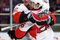 NEW YORK - MARCH 22: Ryan Shannon #26 of the Ottawa Senators is congratulated by Mike Fisher #12 after scoring the Senators second goal against the New York Rangers on March 22, 2009 at Madison Square Garden in New York City, New York.  (Photo by Nick Laham/Getty Images)