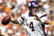 CLEVELAND - SEPTEMBER 13: Brett Farve #4 of the Minnesota Vikings throws a pass against the Cleveland Browns at Cleveland Browns Stadium on September 13, 2009 in Cleveland, Ohio. (Photo by Matt Sullivan/Getty Images)
