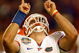 MIAMI - JANUARY 08: Quarterback Tim Tebow #15 of the Florida Gators celebrates after a touchdown in the fourth quarter against the Oklahoma Sooners in the FedEx BCS National Championship Game at Dolphin Stadium on January 8, 2009 in Miami, Florida. (Photo by Eliot J. Schechter/Getty Images)