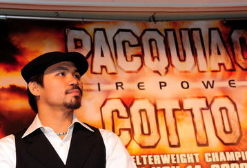 BEVERLY HILLS, CA - SEPTEMBER 14:  Manny Pacquiao listens as other speakers speack during the press conference at the Beverly Hills Hotel on September 14, 2009 in Beverly Hills, California.  (Photo by Jacob de Golish/Getty Images)