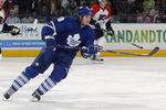 LONDON, ON - SEPTEMBER 17:  Jay Rosehill #38 of the Toronto Maple Leafs skates in a pre-season game against the Philadelphia Flyers on September 17, 2009 at the John Labatt Centre in London, Ontario. The Leafs defeated the Flyers 4-0. (Photo by Claus Andersen/Getty Images)
