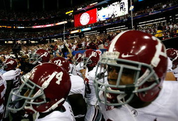 ATLANTA - SEPTEMBER 05:  The Alabama Crimson Tide enter the field to face the Virginia Tech Hokies during the Chick-fil-A Kickoff Game at Georgia Dome on September 5, 2009 in Atlanta, Georgia.  (Photo by Kevin C. Cox/Getty Images)
