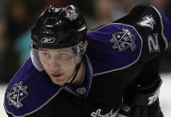DALLAS - JANUARY 17:  Alexander Frolov #24 of the Los Angeles Kings during play against the Dallas Stars at the American Airlines Center on January 17, 2009 in Dallas, Texas.  (Photo by Ronald Martinez/Getty Images)