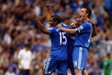 LONDON, ENGLAND - SEPTEMBER 20:  Florent Malouda of Chelsea, Ashley Cole of Chelsea and Frank Lampard of Chelsea celebrates after Chelsea scored during the Barclays Premier League match between Chelsea and Tottenham Hotspur at Stamford Bridge on September 20, 2009 in London, England.  (Photo by Jamie McDonald/Getty Images)