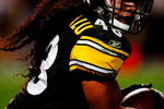 PITTSBURGH - SEPTEMBER 10:  Troy Polamalu #43 of the Pittsburgh Steelers runs with the ball against the Tennessee Titans during the game at Heinz Field on September 10, 2009 in Pittsburgh, Pennsylvania. (Photo by Scott Boehm/Getty Images)