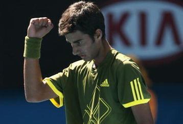 MELBOURNE, AUSTRALIA - JANUARY 31:  Yuki Bhambri of India celebrates winning championship point in his junior boys final match against Alexandros-Ferdinandos Georgoudas of Germany during day thirteen of the 2009 Australian Open at Melbourne Park on January 31, 2009 in Melbourne, Australia.  (Photo by Robert Prezioso/Getty Images)