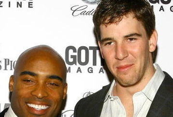 NEW YORK - JANUARY 30:  (L-R) New York Giants Tiki Barber and Eli Manning attend Gotham Magazine's Seventh Annual Gala at Capitale on January 30, 2007 in New York City.  (Photo by Scott Wintrow/Getty Images)