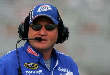 HAMPTON, GA - SEPTEMBER 05:  Pat Tryson, crew chief for the #2 Miller Lite Dodge, looks on during qualifying for the NASCAR Sprint Cup Series Pep Boys Auto 500 at Atlanta Motor Speedway on September 5, 2009 in Hampton, Georgia.  (Photo by Todd Warshaw/Getty Images)