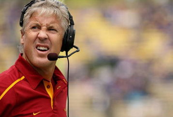 SEATTLE - SEPTEMBER 19:  Head coach Pete Carroll of the USC Trojans looks on during the game against the Washington Huskies on September 19, 2009 at Husky Stadium in Seattle, Washington. The Huskies defeated the Trojans 16-13. (Photo by Otto Greule Jr/Getty Images)