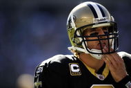 PHILADELPHIA - SEPTEMBER 20:  Drew Brees #9 of the New Orleans Saints stands during a timeout during a game against the Philadelphia Eagles at Lincoln Financial Field on September 20, 2009 in Philadelphia, Pennsylvania.  (Photo by Jeff Zelevansky/Getty Images)