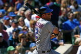 CHICAGO - AUGUST 30: Jeff Francoeur #12 of the New York Mets hits the ball against the Chicago Cubs on August 30, 2009 at Wrigley Field in Chicago, Illinois. The Mets defeated the Cubs 4-1. (Photo by Jonathan Daniel/Getty Images)
