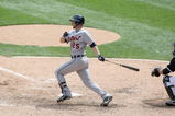 CHICAGO - JUNE 08:  Ryan Raburn #25 of the Detroit Tigers swings at the pitch against the Chicago White Sox on June 8, 2009 at U.S. Cellular Field in Chicago, Illinois. (Photo by Jonathan Daniel/Getty Images) 